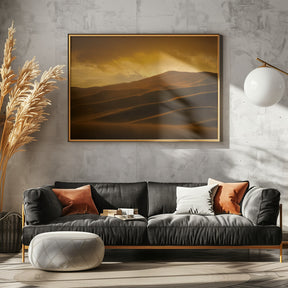 Sunset in Sand Storm Poster