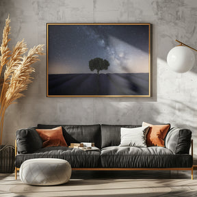 Tree and Milky Way Poster