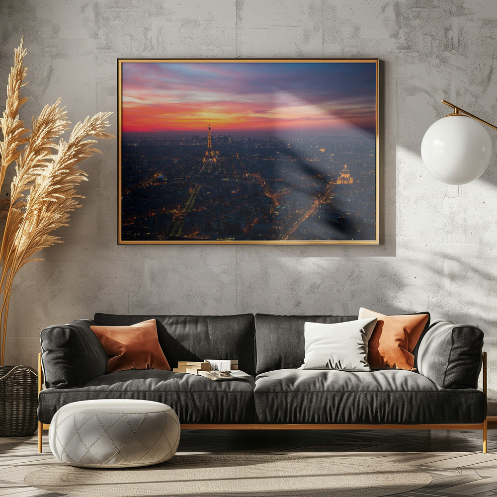 Paris Sunset from Montparnasse Poster