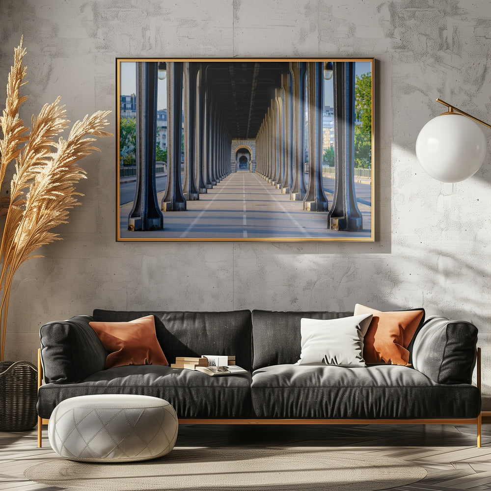 Bir Hakeim bridge perspective Paris Poster