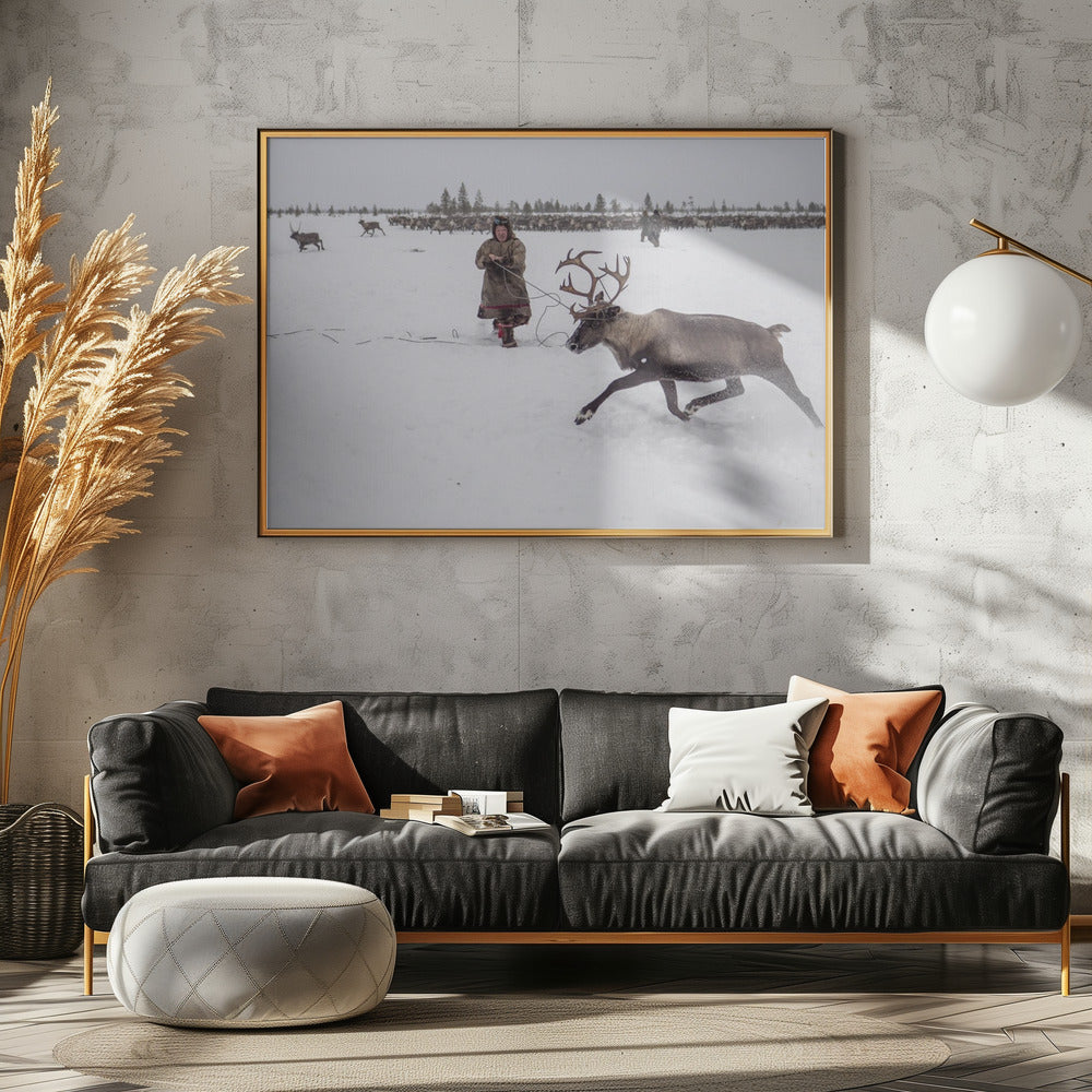 Jigori hunts reindeer II Poster