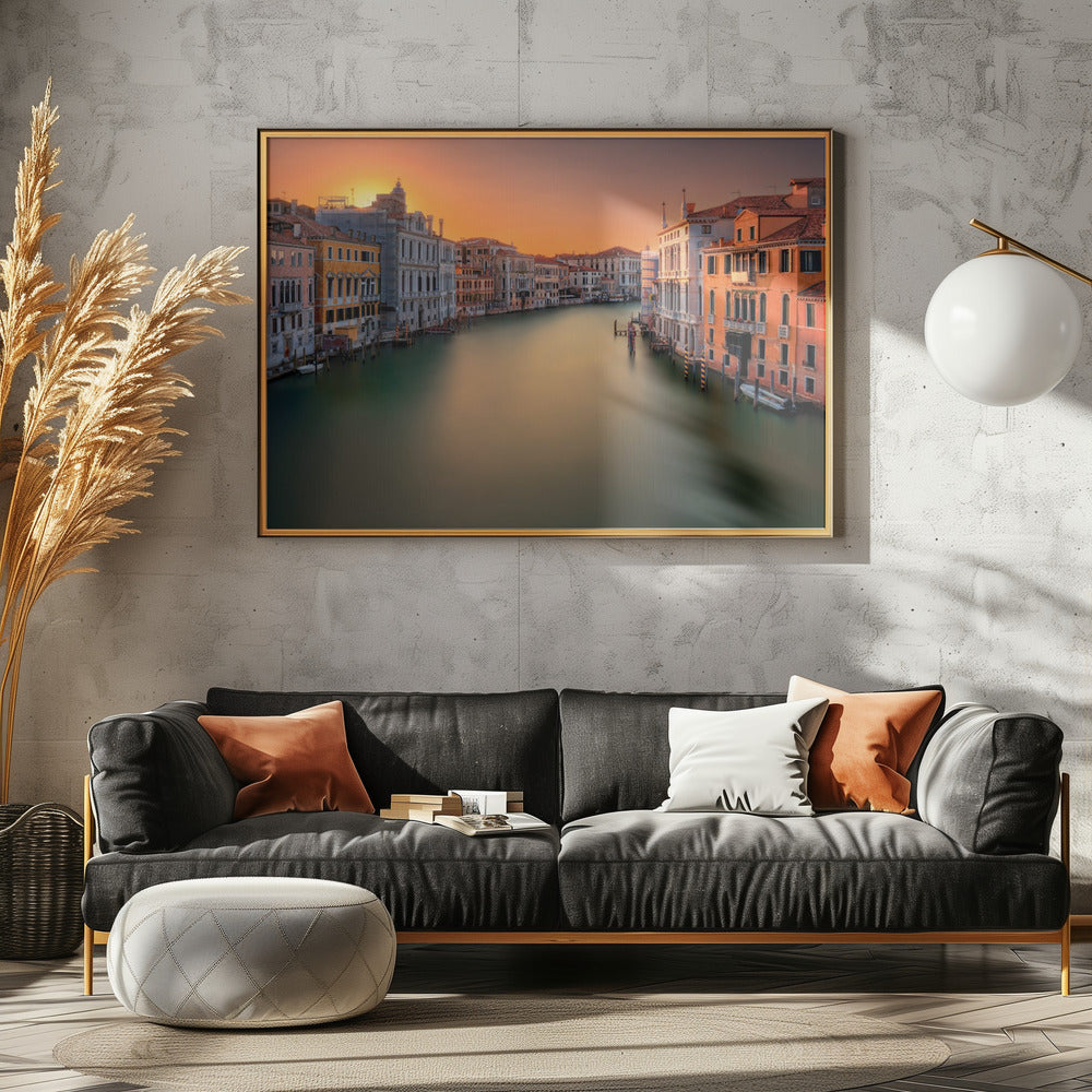 Sunset in Venice Poster