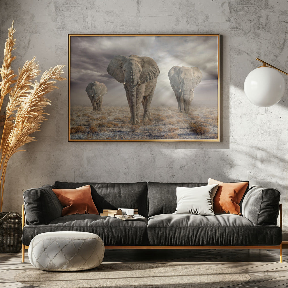 EtoshaElephants Poster