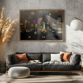 Wet Glass Manhattan view Poster