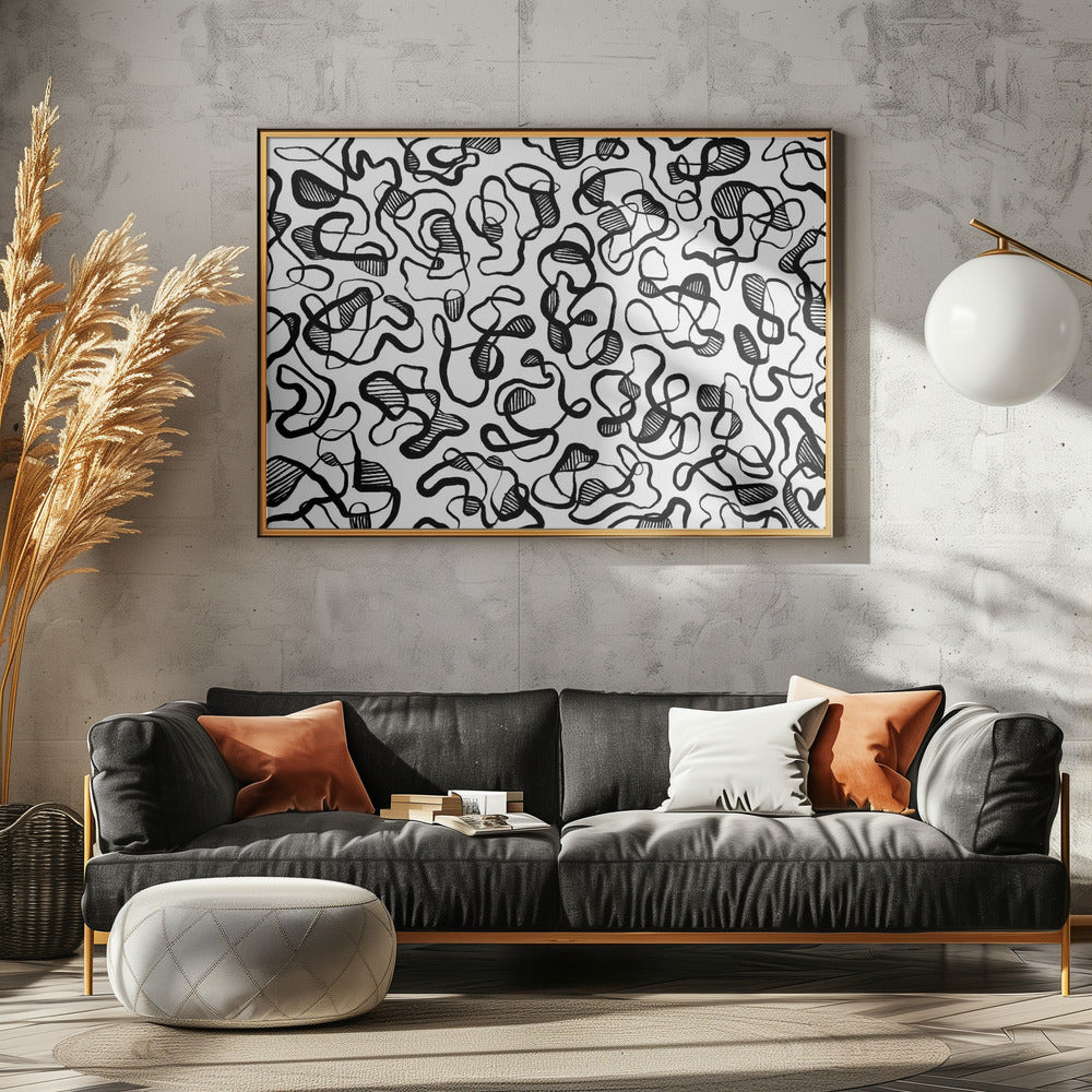 Abstract Thin Lines Pattern Poster