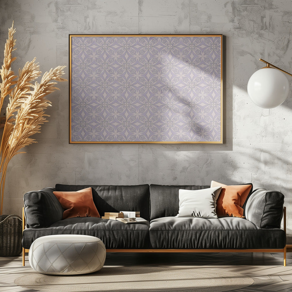 Purple Tiles Pattern Poster