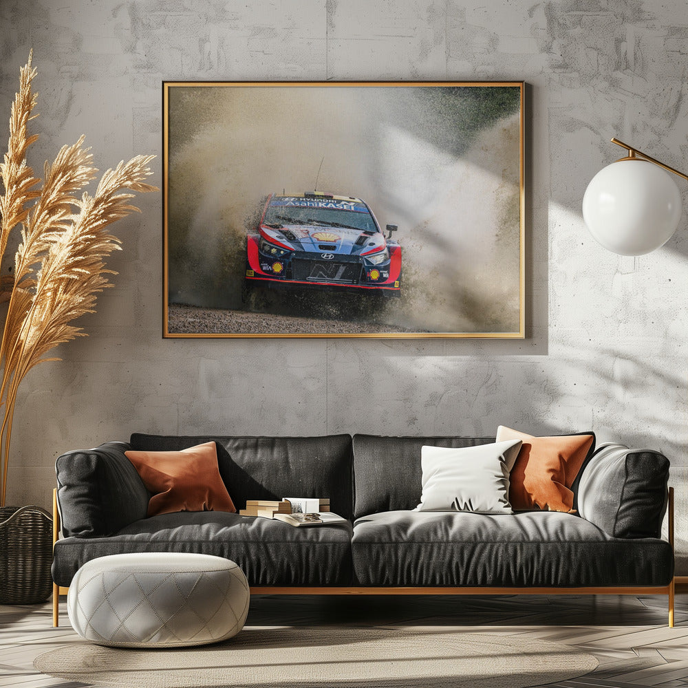 Hyundai WRC Rally Car Poster