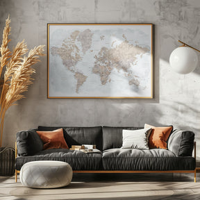 Calista world map in Spanish Poster