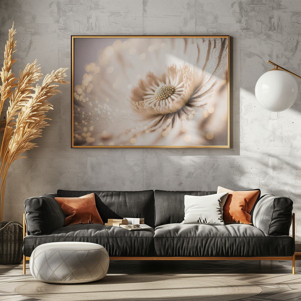 Beige Coral Flower Poster