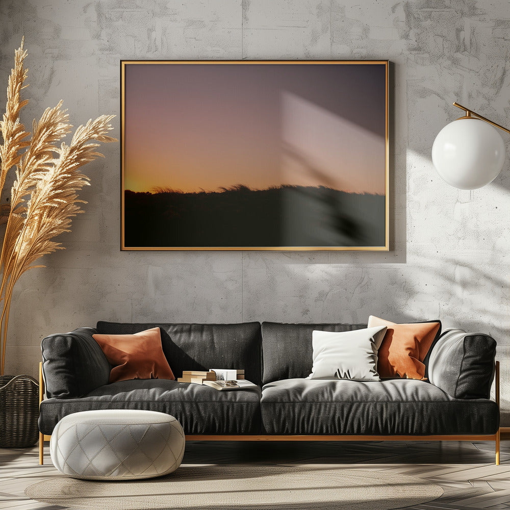 Dune Grass Sunset Horizontal Poster