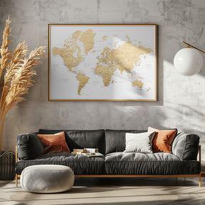 Rossie world map in Spanish Poster