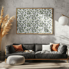 Lisa watercolor seeded eucalyptus pattern Poster