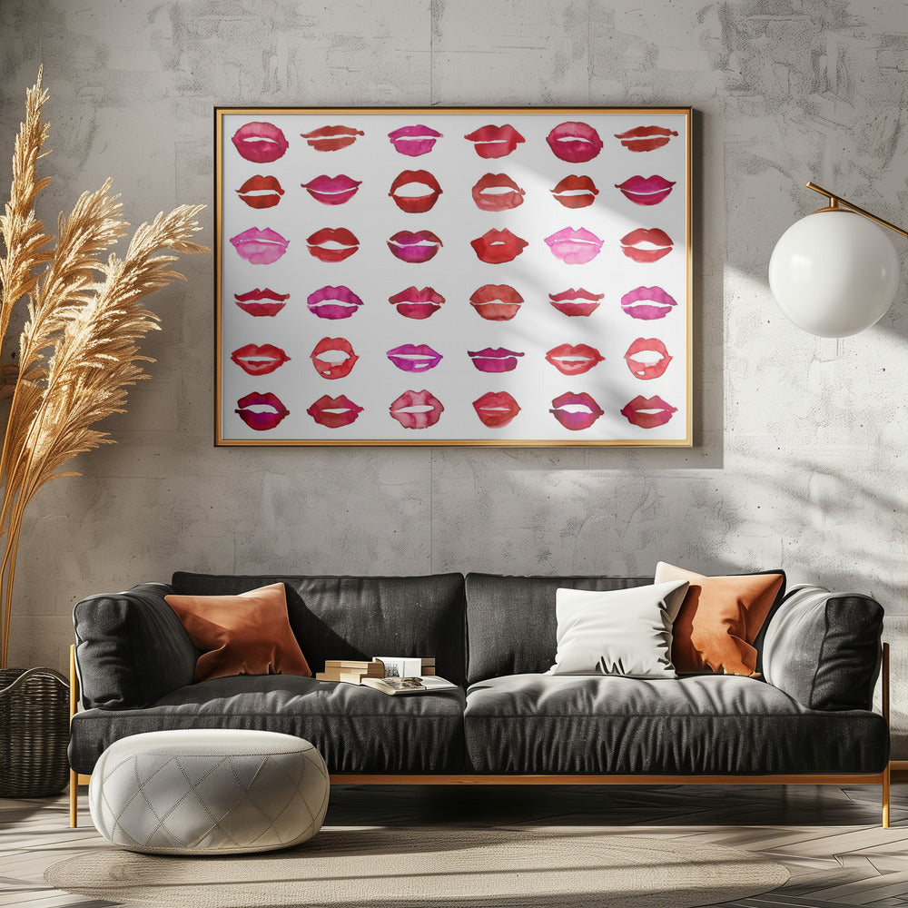 Lipstick kisses Poster