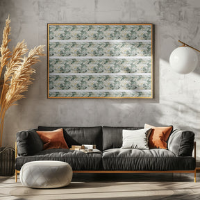 Green Beige Pattern Poster