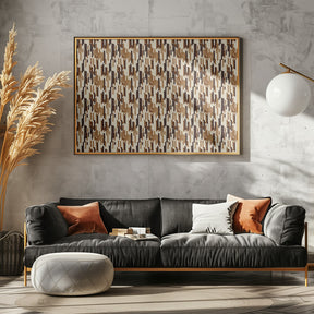 Brown Stripes Pattern Poster