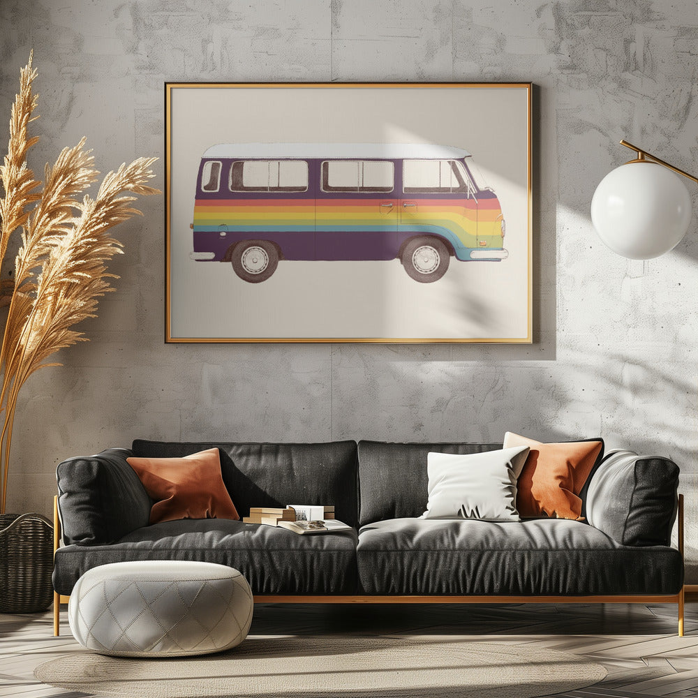 Van Rainbow Poster