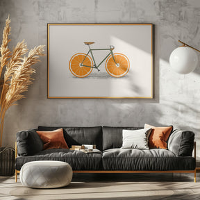 Orange Wheels Poster