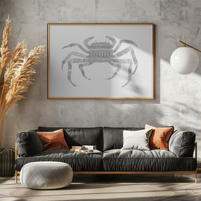 Crab Grey Poster Grey Poster