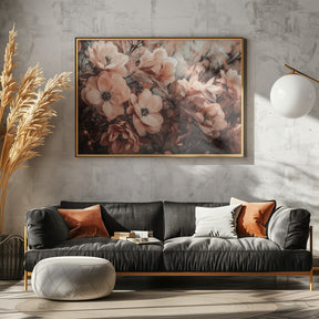 Coral Wild Peony Poster