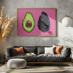 Avocado On Pink Poster