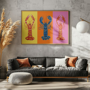 Lobster Langoustines Pop Art 3 Poster