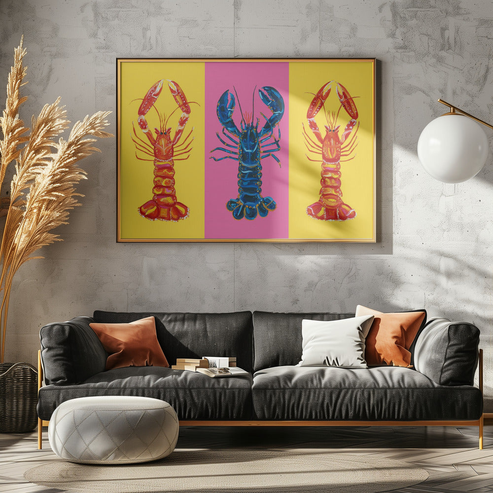 Lobster Langoustines Pop Art 2 Poster