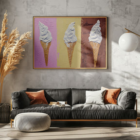 Ice Creams On Neapolitan Poster