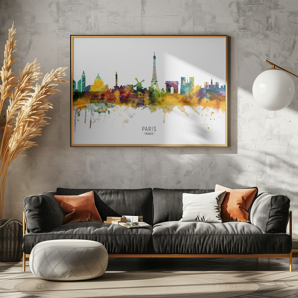 Paris France Skyline Poster