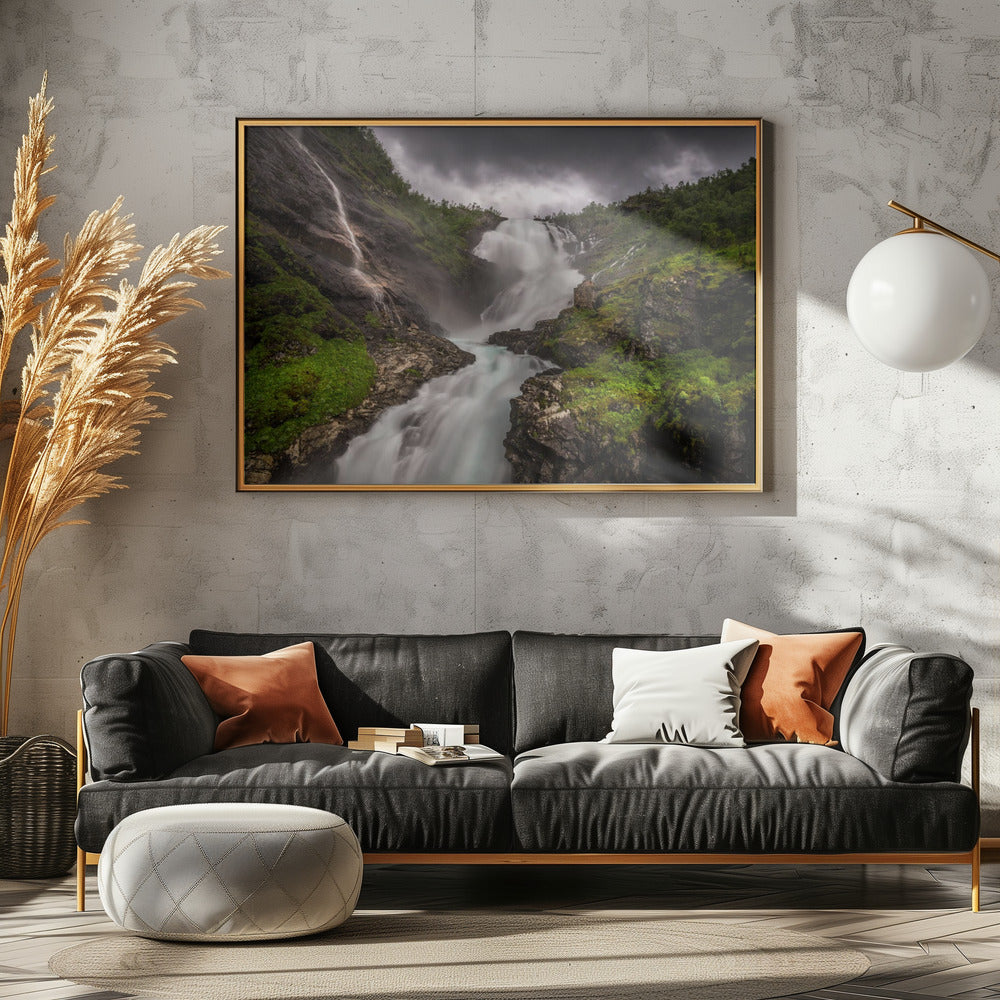 Kjosfossen waterfall Poster