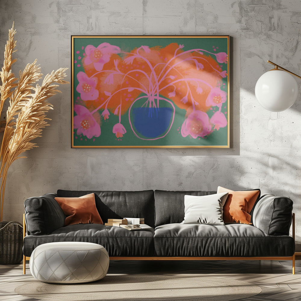 Pink Flower Bouquet Poster