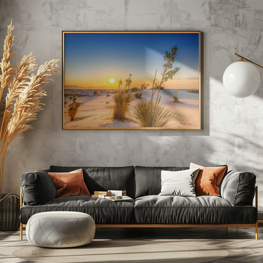 White Sands Sunset Poster