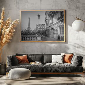 Monochrome Parisian Charme Poster