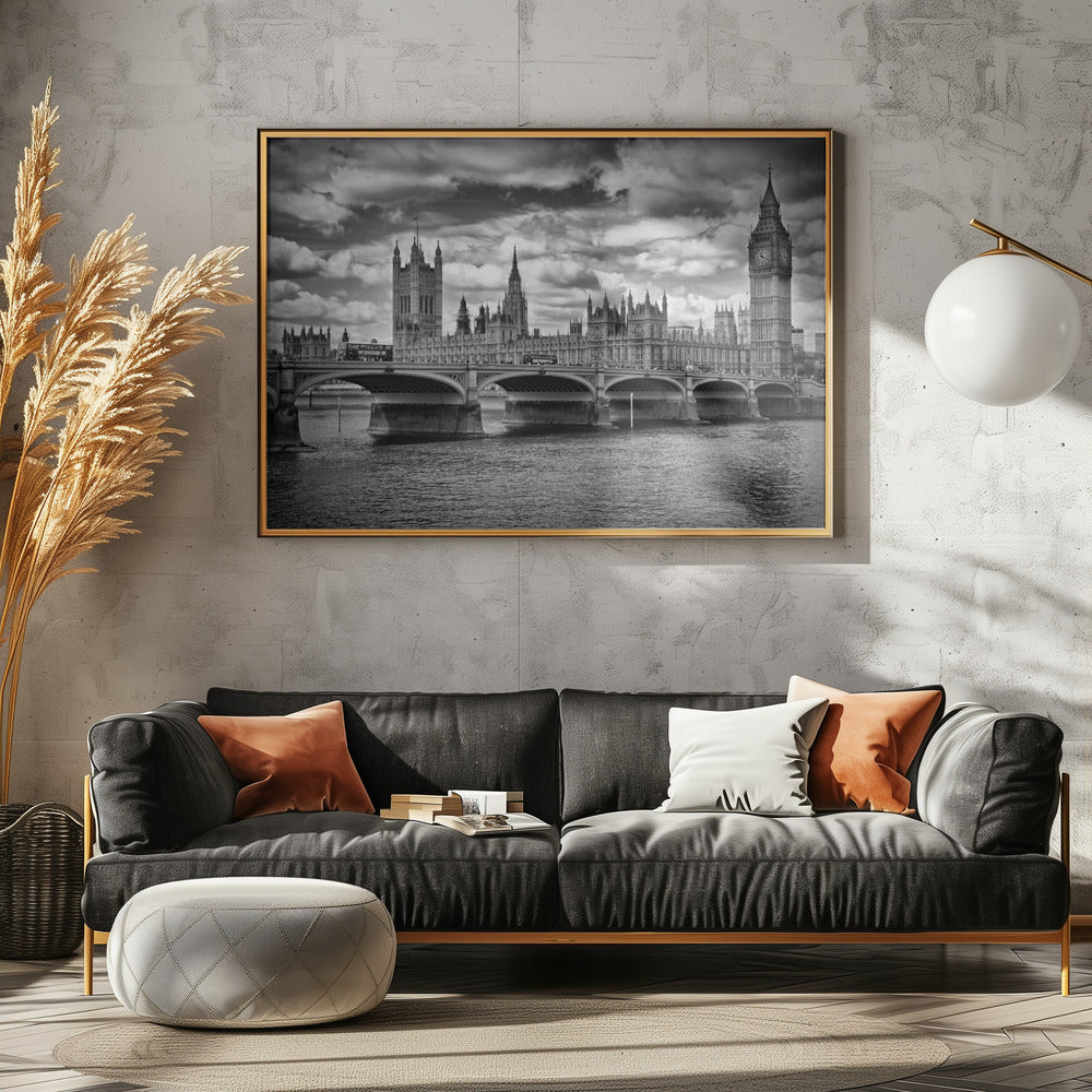 LONDON Houses of Parliament &amp; Westminster Bridge Poster