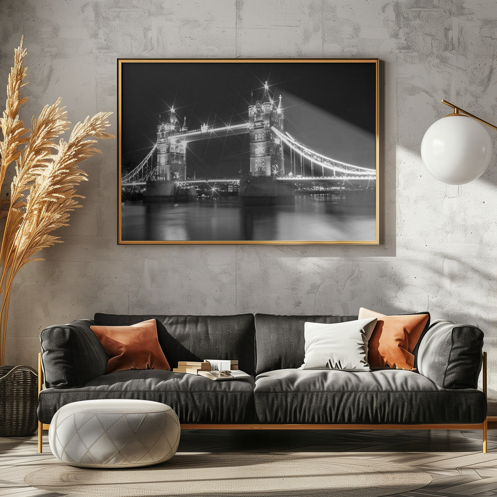 LONDON Tower Bridge at Night Poster