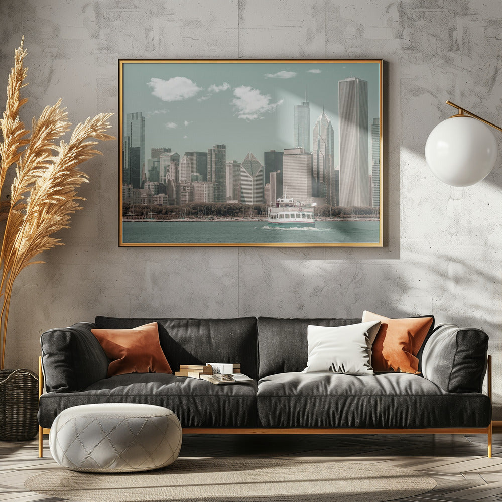 CHICAGO Skyline | urban vintage style Poster