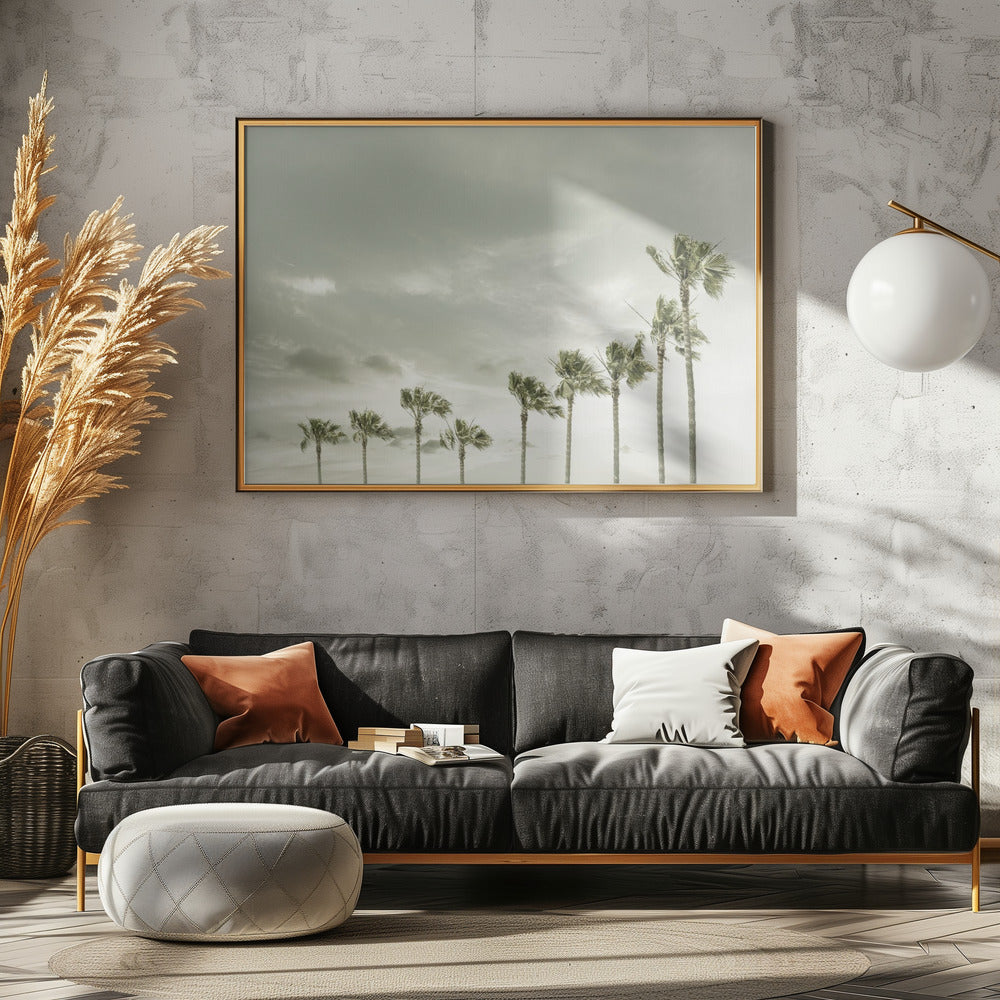 Vintage Palm Trees at the beach Poster