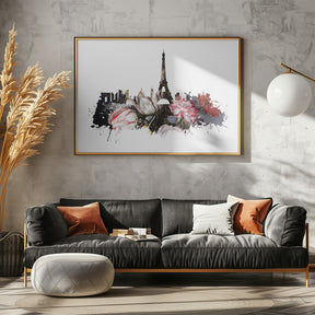 Paris France Skyline Sport Art (3) Poster