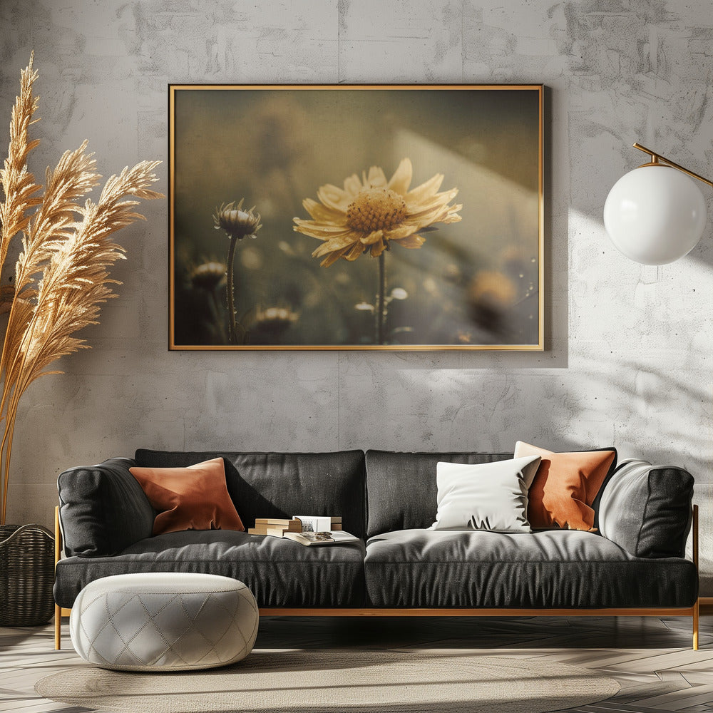 Yellow Field Flower Poster