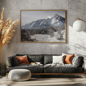 Boulder Flatirons Winter Poster