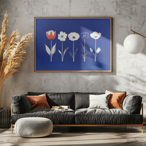 Five Flowers Poster