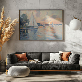 Sea Sailboats Poster