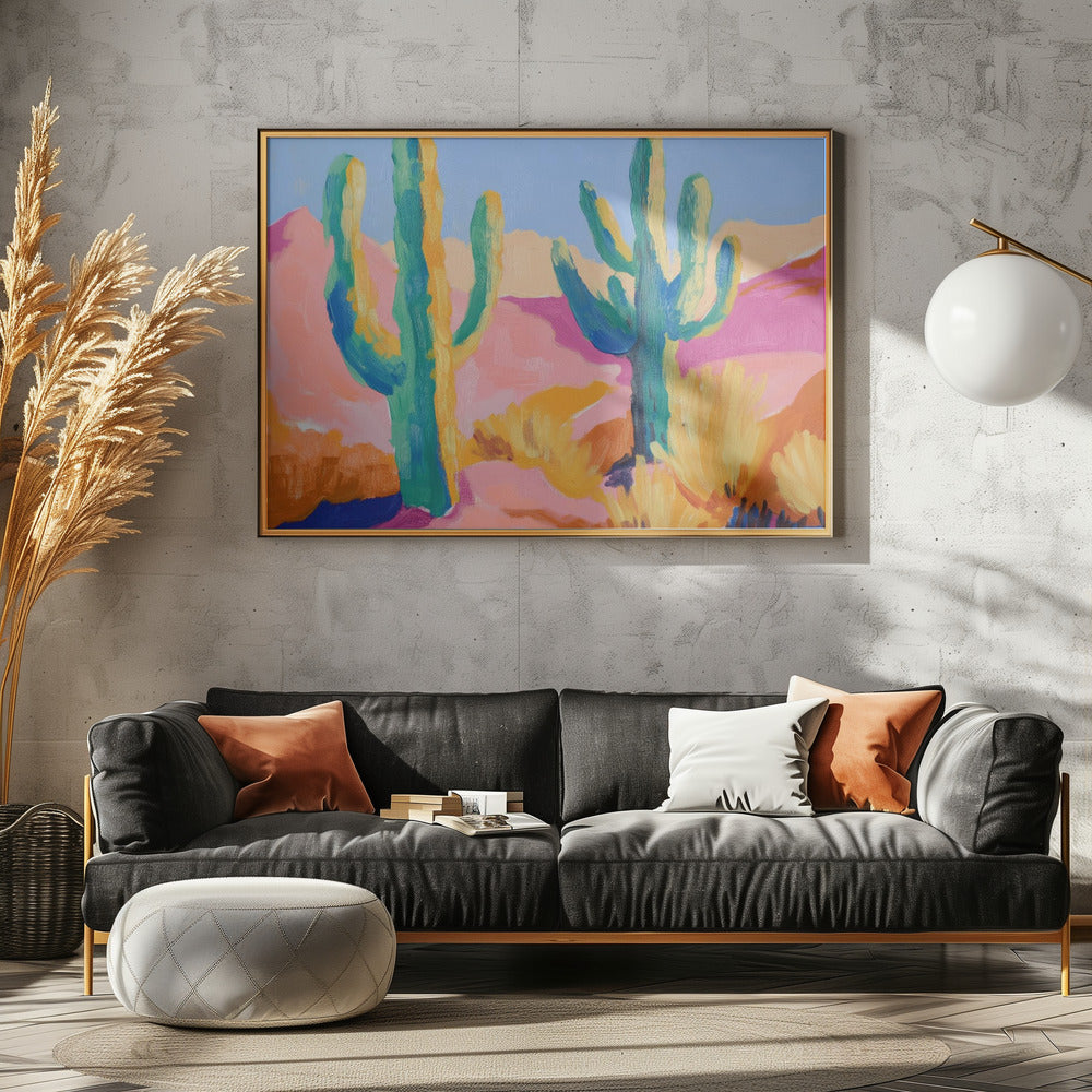 Colorful Cactus Poster