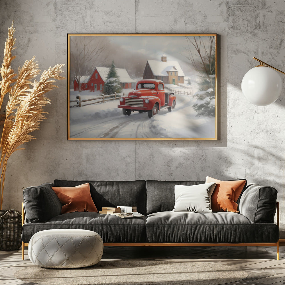 Christmas Truck Poster