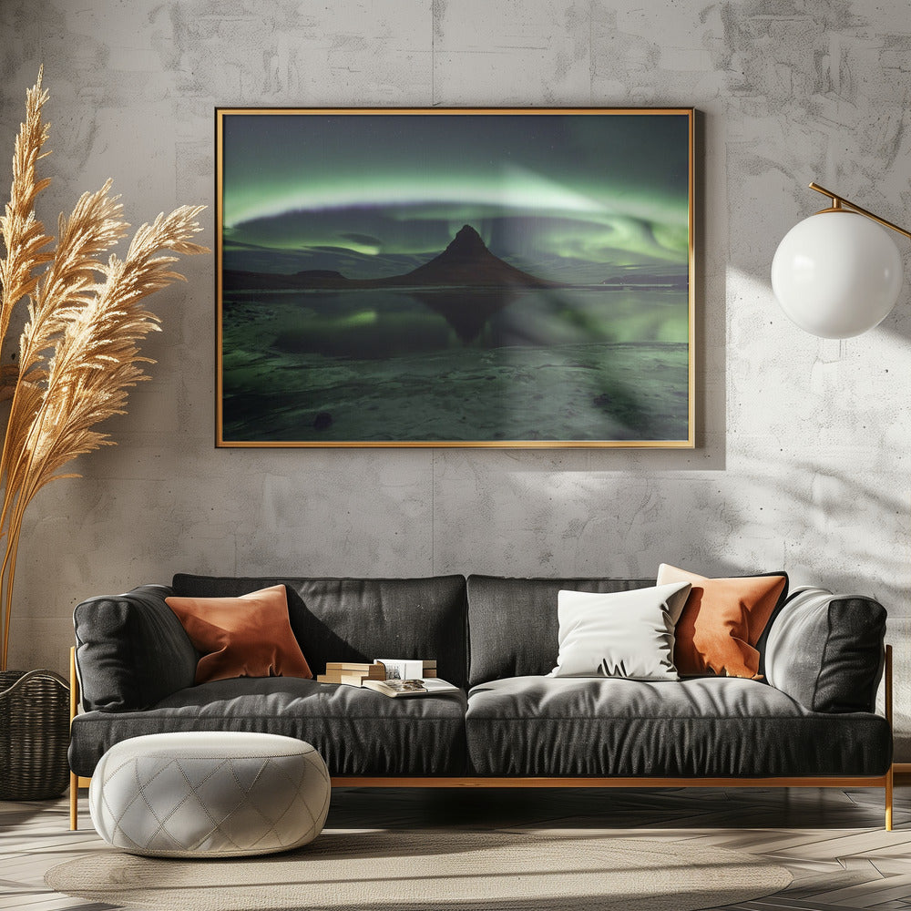 Kirkjufell Aurora Poster