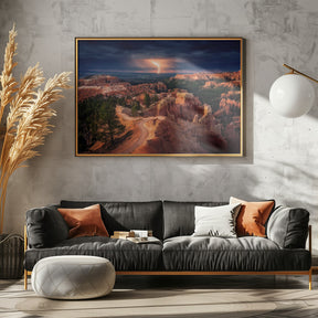 Lightning over Bryce Canyon Poster