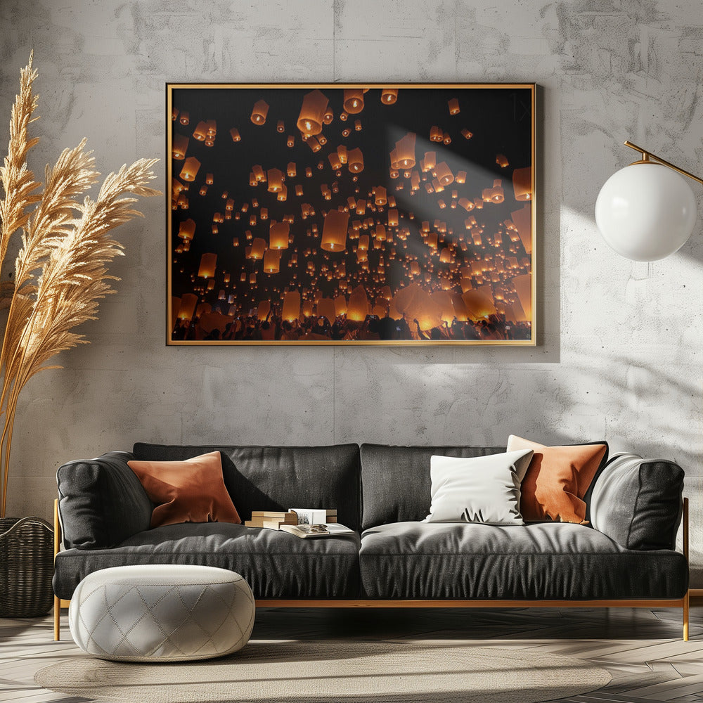 Floating Lanterns Poster