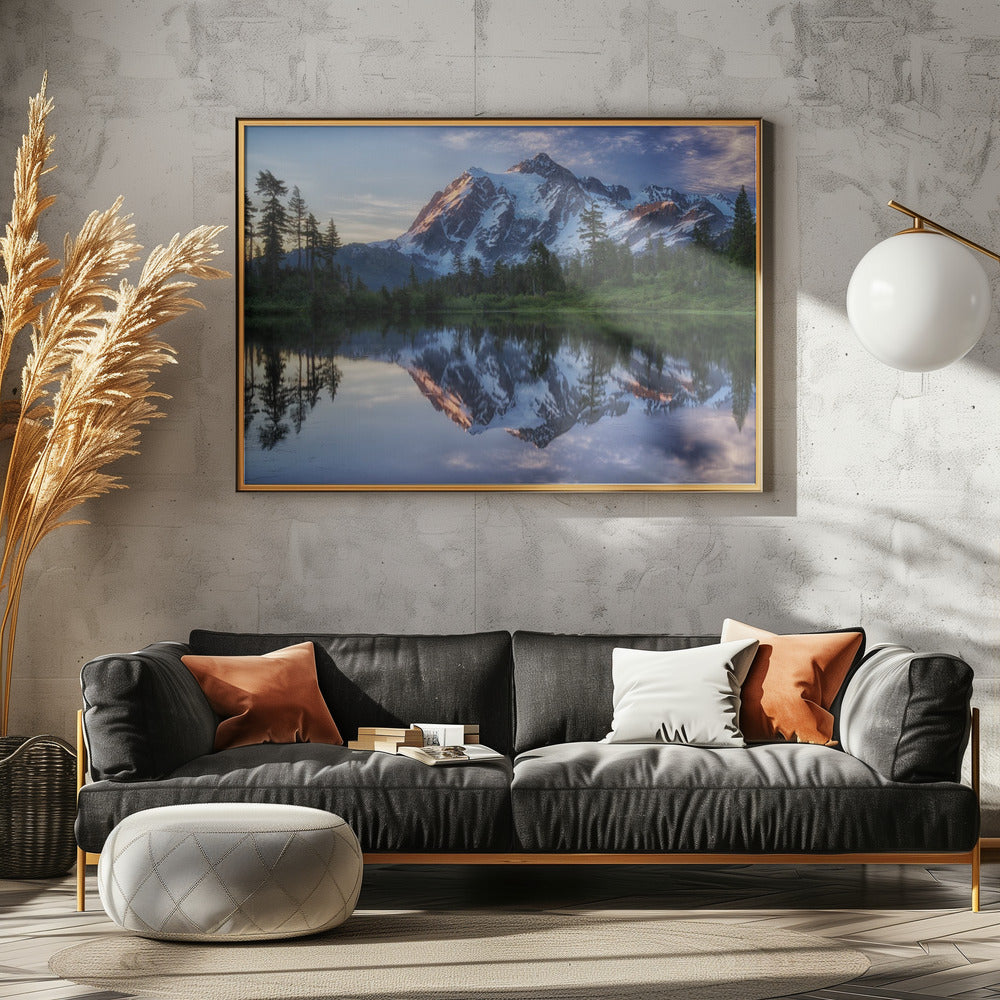 Sunrise on Mount Shuksan Poster