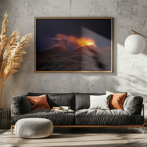 La Fournaise volcano Poster