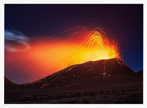 La Fournaise volcano Poster