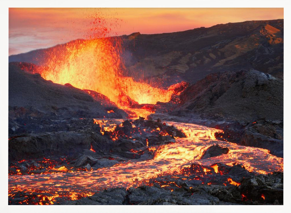 La Fournaise Volcano Poster